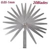 20 Blades 0.05-1.00MM Metric Feeler Gauge For Clearance Measurements Gauge Measure Tool For Feeler Gauge Valve Use