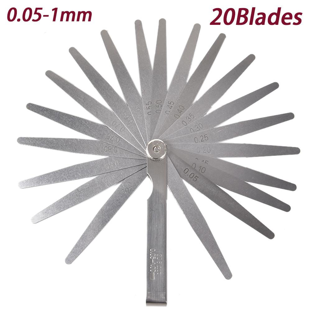 20 Blades 0.05-1.00MM Metric Feeler Gauge For Clearance Measurements Gauge Measure Tool For Feeler Gauge Valve Use