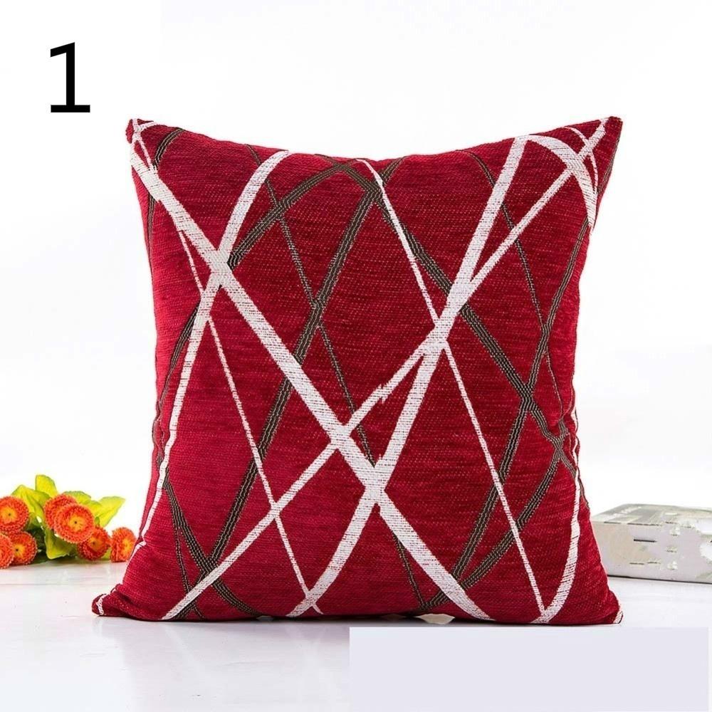 1PCS Home Stripe Square Pillowcase Colorful Pillowcase Large  Home Party Throw Soft Pillows 5 Style