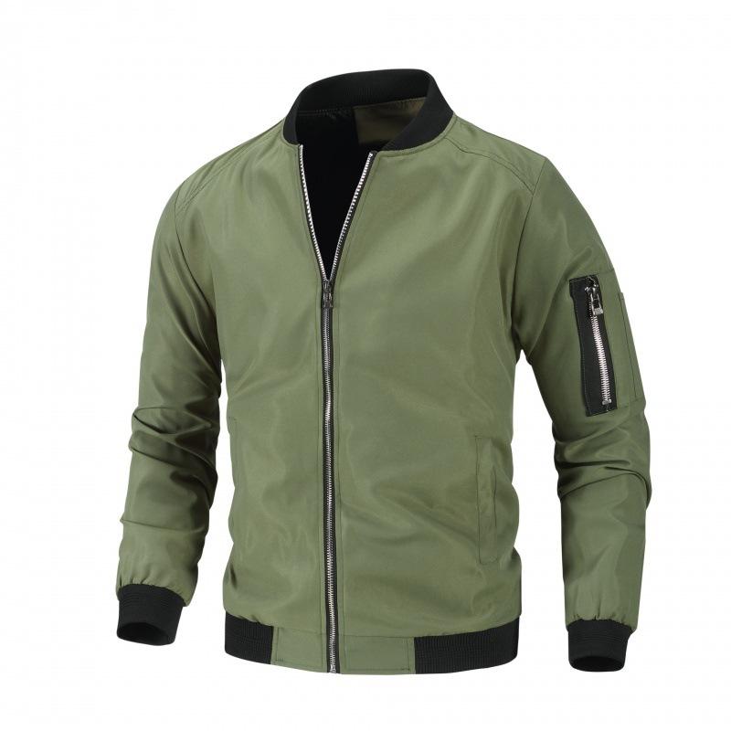 Men's Stand-Up Jacket Casual Spring and Autumn Thin Cardigan Zipper Jacket Fashion Youth Jacket Men's