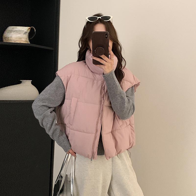 Down Cotton Clothes, Vest Women's Short Versatile Cotton Clothes, Vest, Winter New Sleeveless Vest, Vest Jacket Tide