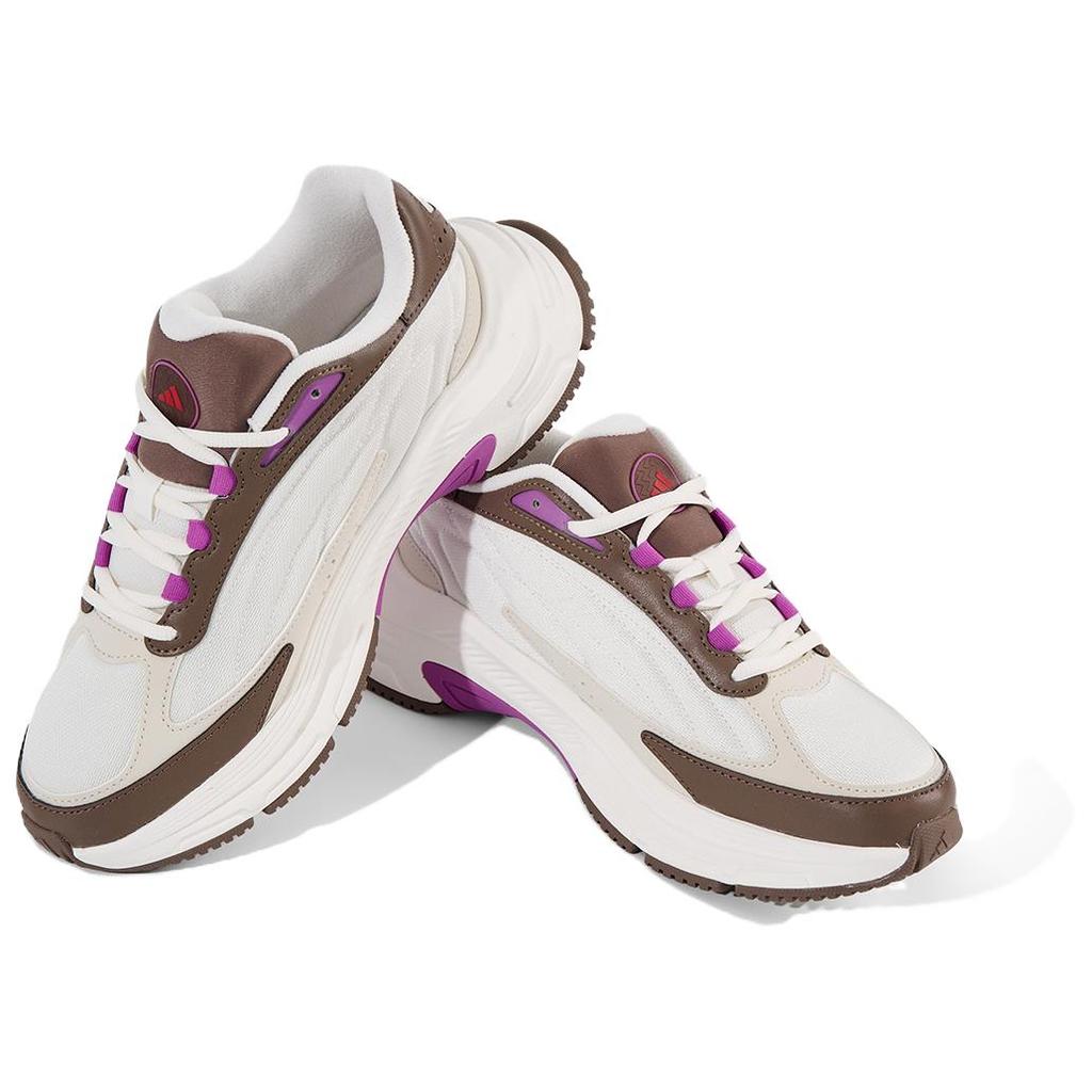Adidas Fc Classic Fabric Synthetic Leather Comfortable Versatile Shock Absorption Non-Slip Low-Top Casual Shoes Women Casual Shoes White Purple JP7732