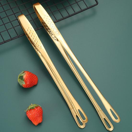 Food Tongs Food Clip Food Grade Heat-resistant No Odor Anti-deformed Smooth Edge Stainless Comfortable Grip Anti-slip