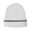 Knitting Hat Reflective Strip Design Warm Unisex Hat Outdoor Windproof Cold Resistance Elastic Hat Headwear