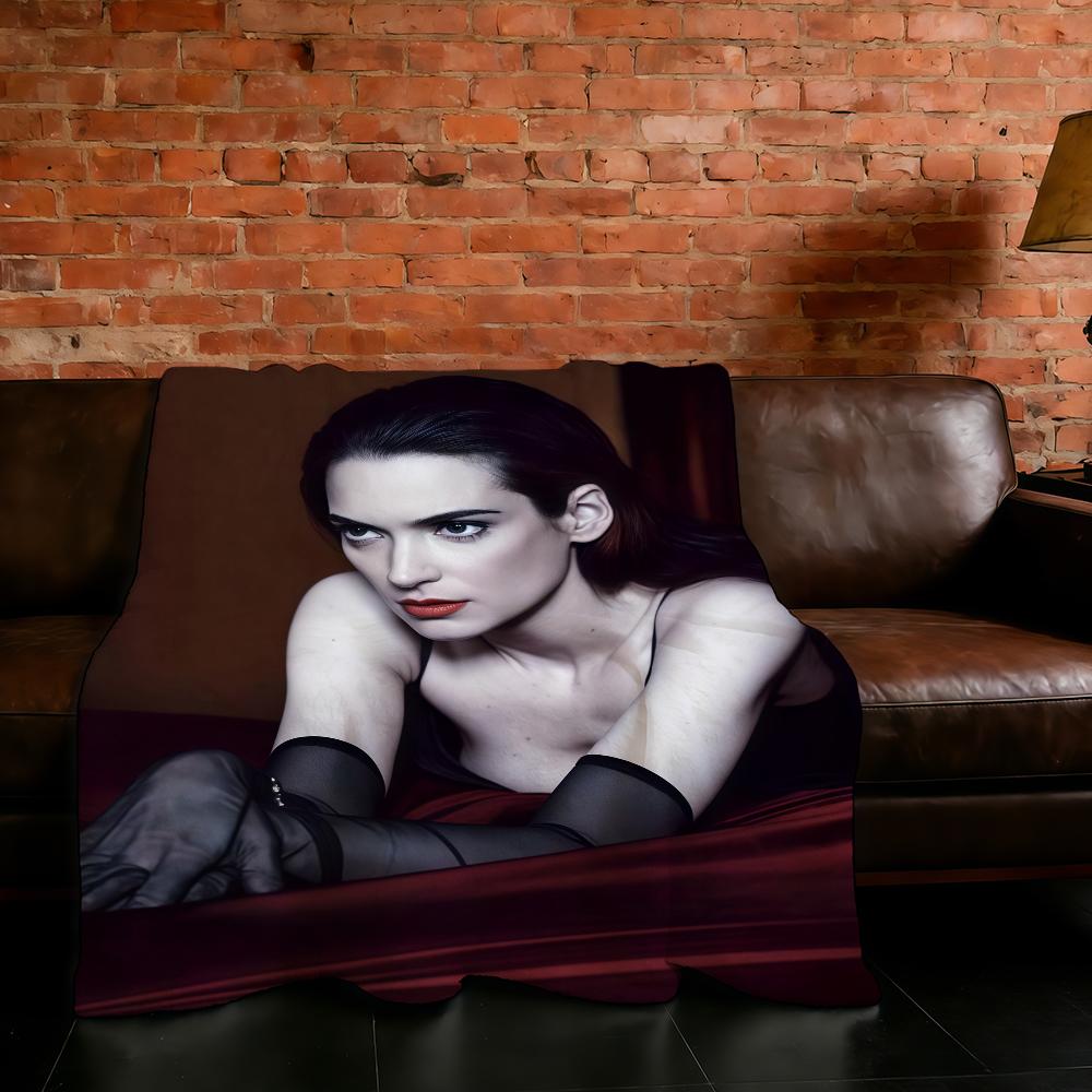 Blanket Super Warm W-Winona Actor Comfortable Plush Throw Blanket Child R-Ryder-ES Home Sofa Bedroom Gift 75X95CM