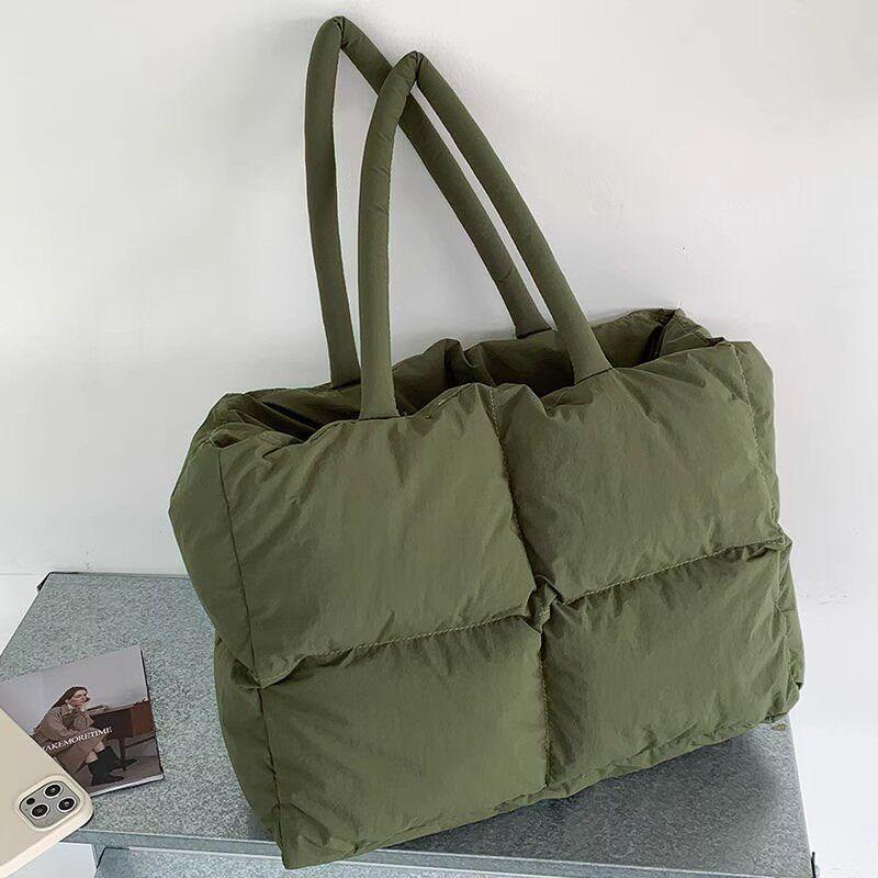 Fashi Cloud Puff Damen Umhängetaschen, Vielseitige Tragetasche mit großem Fassungsvermögen, Minimalistische Pendler-Handtaschen in einfarbiger, leichter Ausführung