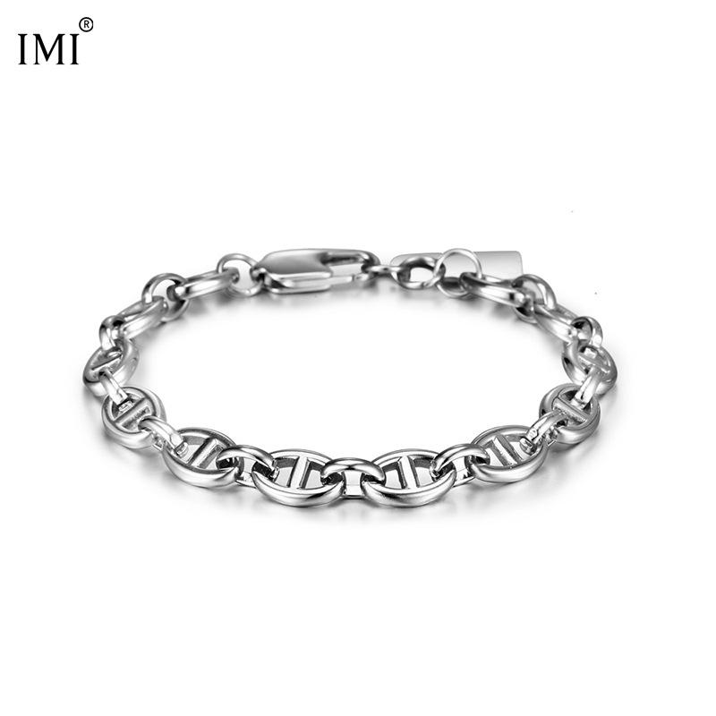 IMI Niche Trendy Buckle Bracelet: Unisex Titanium Steel, Simple & Versatile Korean Style YL425
