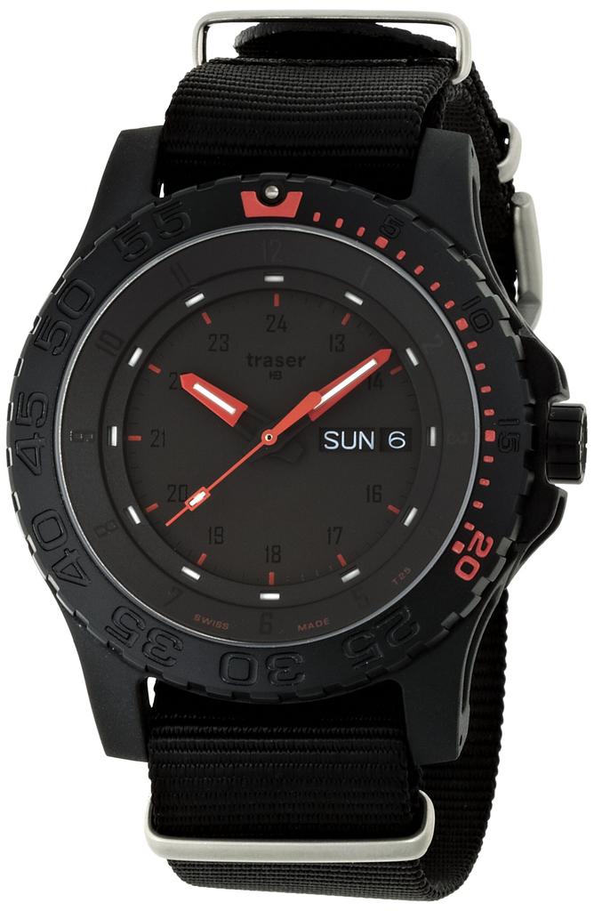 Tracer P6600 RED COMBAT Officially Black Men's Watch, Imported,