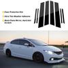 8pcs/Set Black Car Door Pillar Posts Trim Cover Fit For 2012-2015 Honda Civic