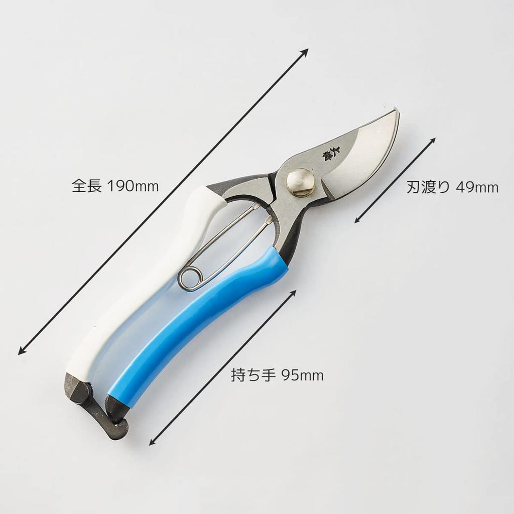 Taisho Gartenschere Hergestellt in Japan von Schmieden in Niigata Ideal zum Beschneiden von Obst und Garten Schere, 190 mm, Sanjo, Präfektur, Japan. Bäume, Blumen,