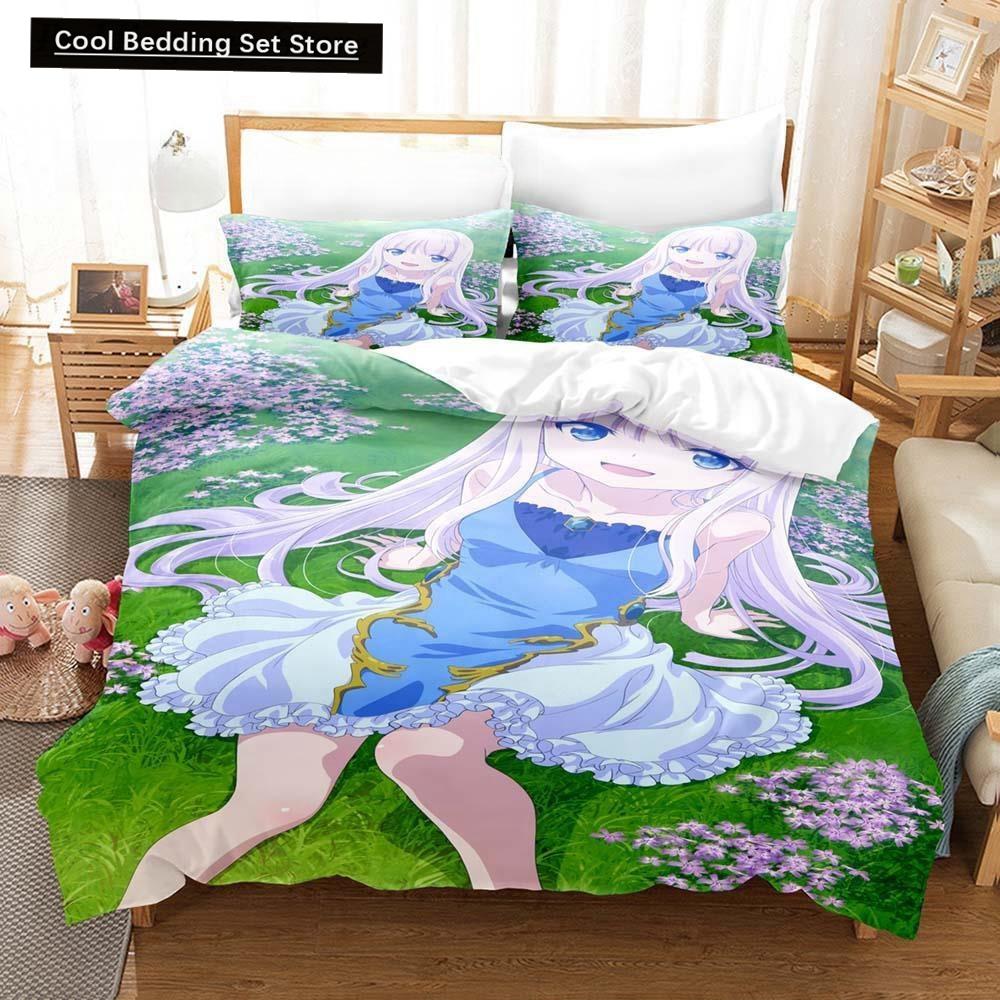 3D Anime Kawaii Girls Date A Live IV Bedding Set Single Twin Full Queen King Size Bed Set Adult Kid Bedroom Duvetcover Sets