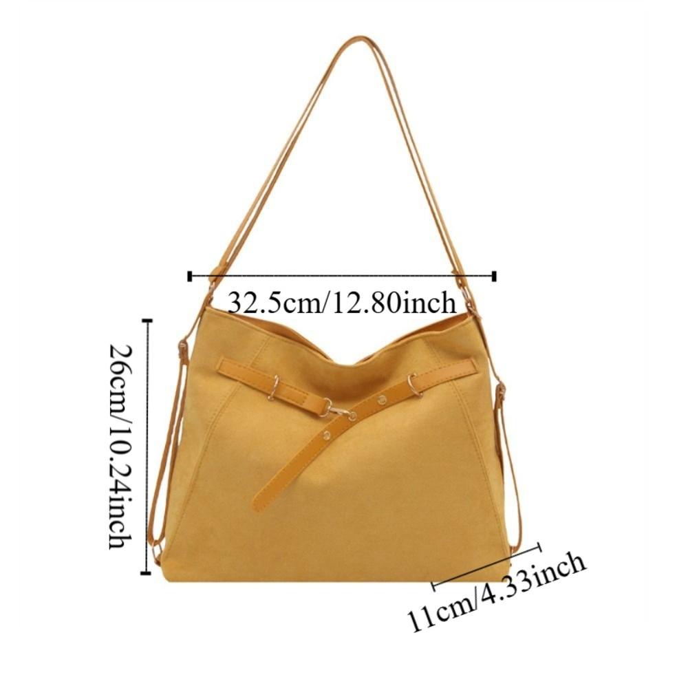 Vintage Retro Crossbody Backpack Large Capacity Commuting Shoulder Bag Cute Suede Tote Bag  Holiday