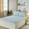 King Size Flat Bedsheet with 2 Pillow Cases | 180 TC | 100% Cotton | Washing Machine Washable | 90 x 108 Inches | Floral Design (Green)