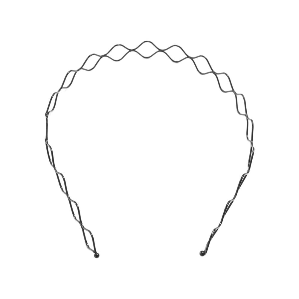 Spring Shape Thin Metal Hair Hoop Double Layer Men Hair Bands Elegnat Wave Shape Headband  Daily