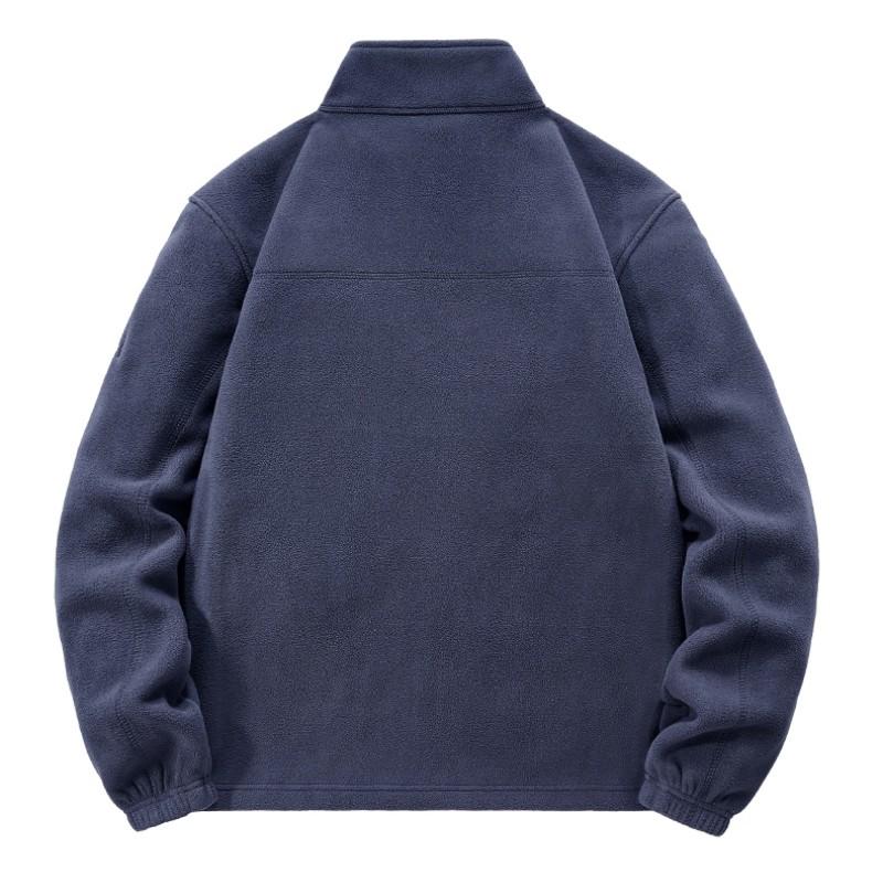 Herbst und Winter Warmer Wollmantel Herrenbekleidung Langarm-Sweatshirt Einfarbige Outdoor-Jacke