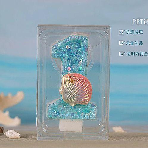 Children's Birthday Candles 0-9 Number Seashell Candles for Cake Toppers Decoration Mermaid Birthday Number Candle for Kids