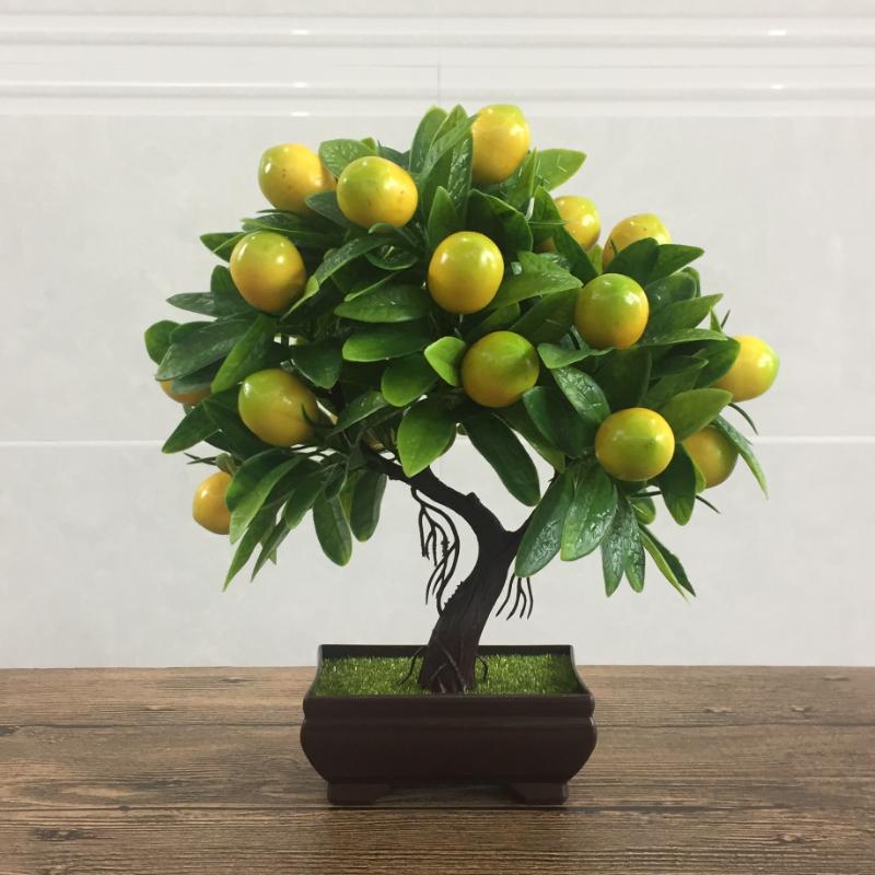 Artificial Fruit Potted Tree Bonsai Living Room Tabletop Decoration Dining Room Green Plant Fake Flower Decoration