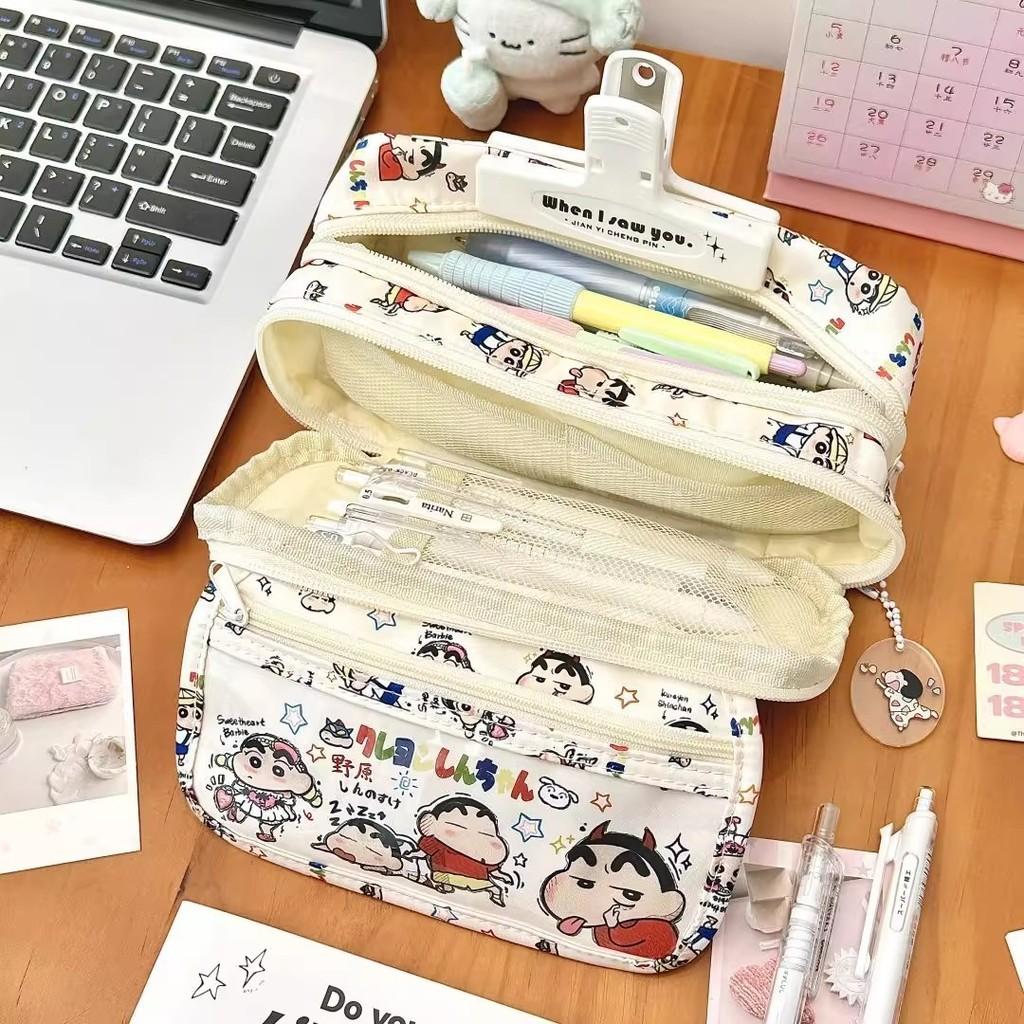 Vícepatrový penál Crayon Shin Chan s velkou kapacitou pro studenty středních škol