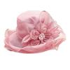 1Pc Women Organza Mesh Hat Ruffles Wide Brim Summer Bridal Sun Hat French Europe And America Exquisite Party Cap Beach Cap