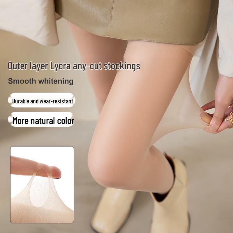 Langsha Women's Bare-Leg Effect Fleece-Lined Tights