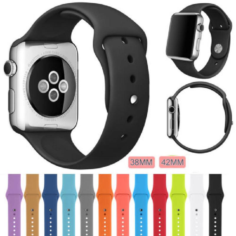 Apple Watch Band Slim Waist Silicone Strap Double Buckle Lightweight Fitness