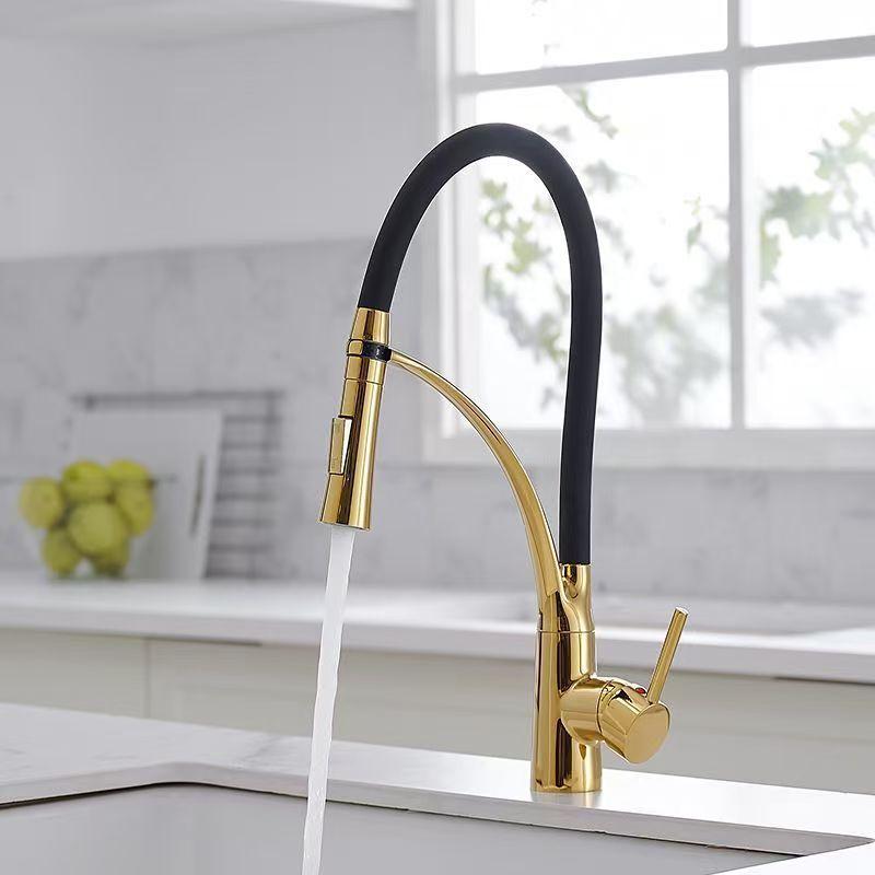 Zinc alloy kitchen hot and cold dual-purpose faucet, single joint universal rotatable silicone sink sink sink faucet