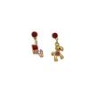 New Year Asymmetrical Red Festive Earrings: Versatile, Fashionable, and Celebratory