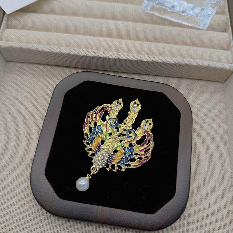 Colorful Retro Peacock Brooch Creative Pin  Personalized Jewelry Accessories Y2K Fashion Party Clothing Trend Gift