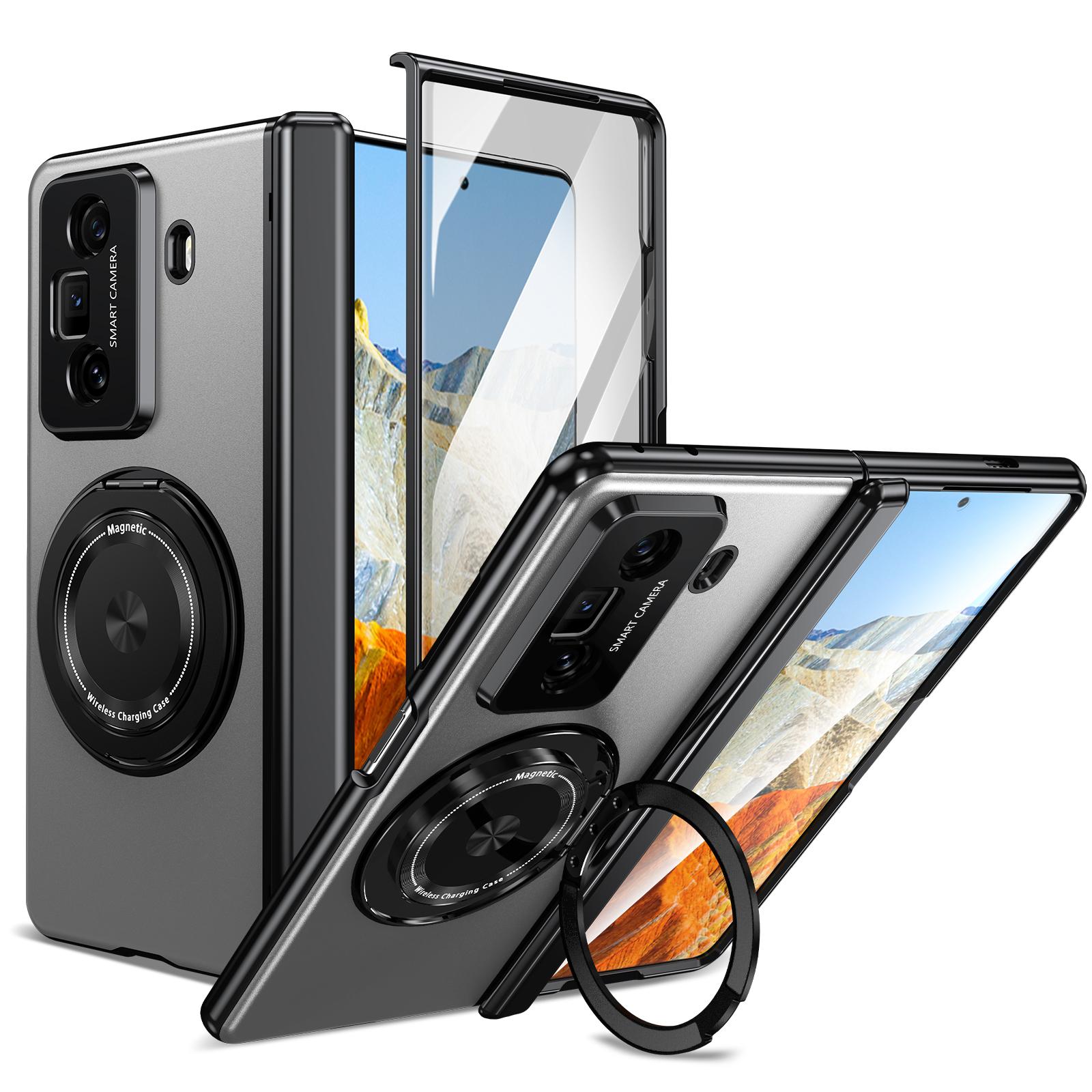 

2700 Gass Сильний Магнітний 360 Стійкий Кільцевий Чохол для Honor Magic V2 RSR V3 Vs3 - Металевий Захист Петлі з Захисним Склом Honor Magic V2 RSR Porsche Design срібний