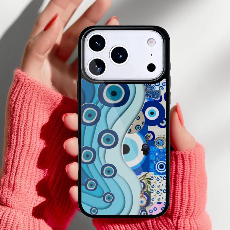 Evil Eye Phone Case for iPhone 17 16 15 14 13 Pro Max Back Cover for 12 11 Pro Coque