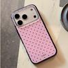Cute Girl Pink Polka Dot Magnetic Grip Tok Phone Case for IPhone 17 16 15 14 Pro Max Wireless Charge for Magsafe Lovely Cover