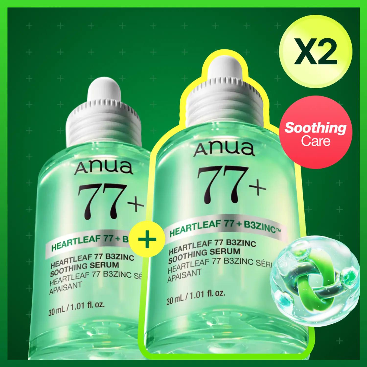 

Anua Heartleaf 77 B3Zinc Soothing Serum 30ml Double Pack Soothing Serum 30ml
