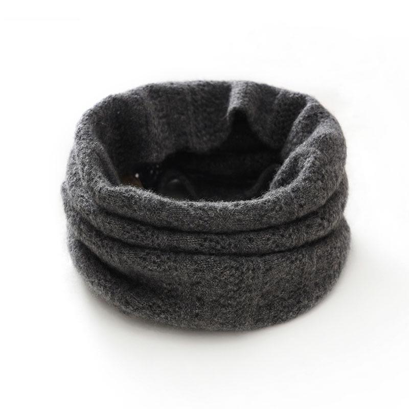 Unisex 100% Cashmere Neck Warmer: Soft, Warm, Versatile, Windproof Knitted Pullover Snood for Cervical Spine Protection