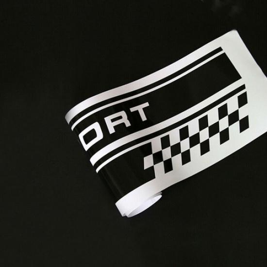 Pair Car Decal Racing Side Body Vinyl Trim Graphic Sticker Exterior Accessories