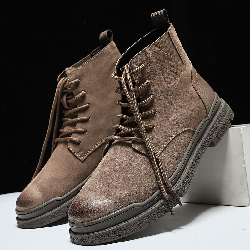 Fashion Men Chelsea Boots Classic Suede Leather Business Ankle Boots Autumn Winiter New Italian Designer Casual Shoes Men Botas