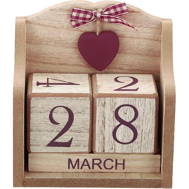 

PATIKIL Винтажный деревянный блочный вечный календарь, Многоразовые деревянные блоки для отображения месяца и даты, для стола, офиса, дома, стиль 6, коричневый