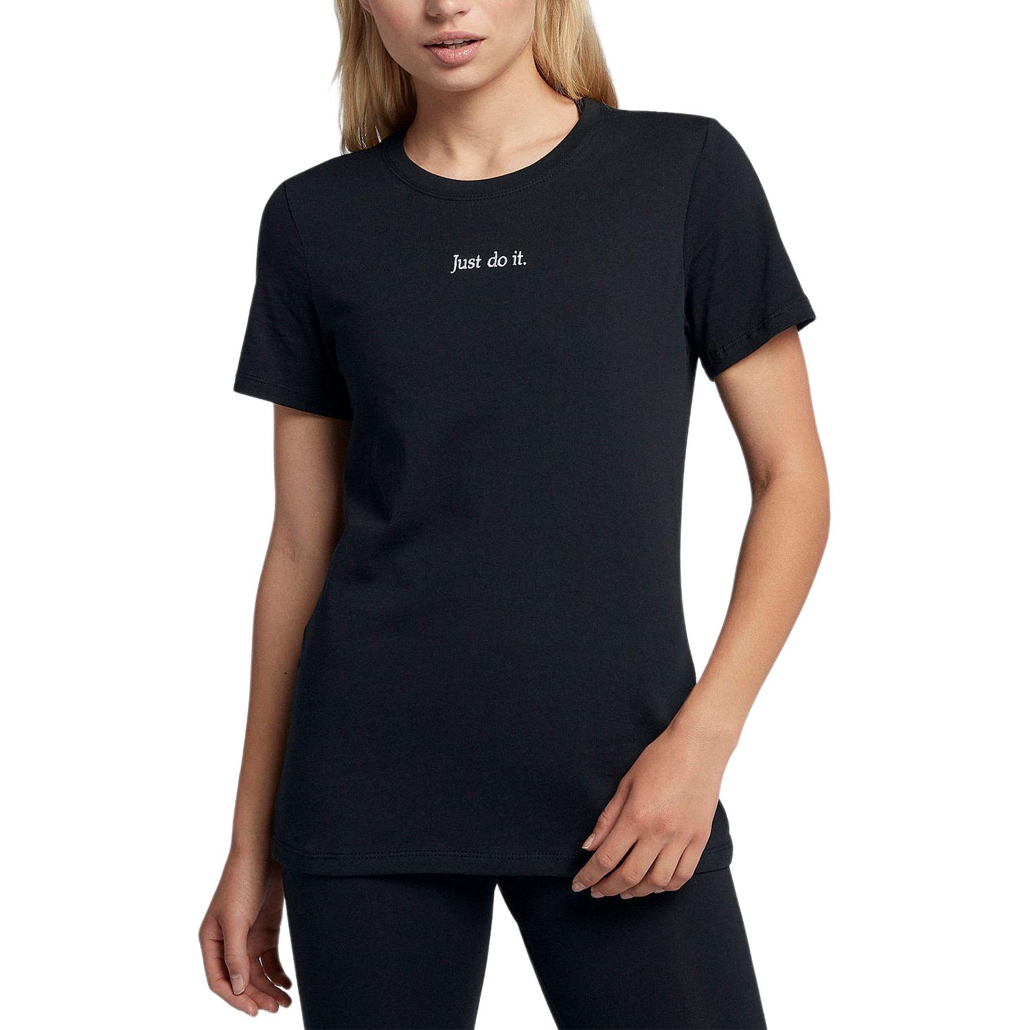 Nike Breathable Round Neck Sports Casual Short Sleeve T-Shirt Women tops 923370-010 L