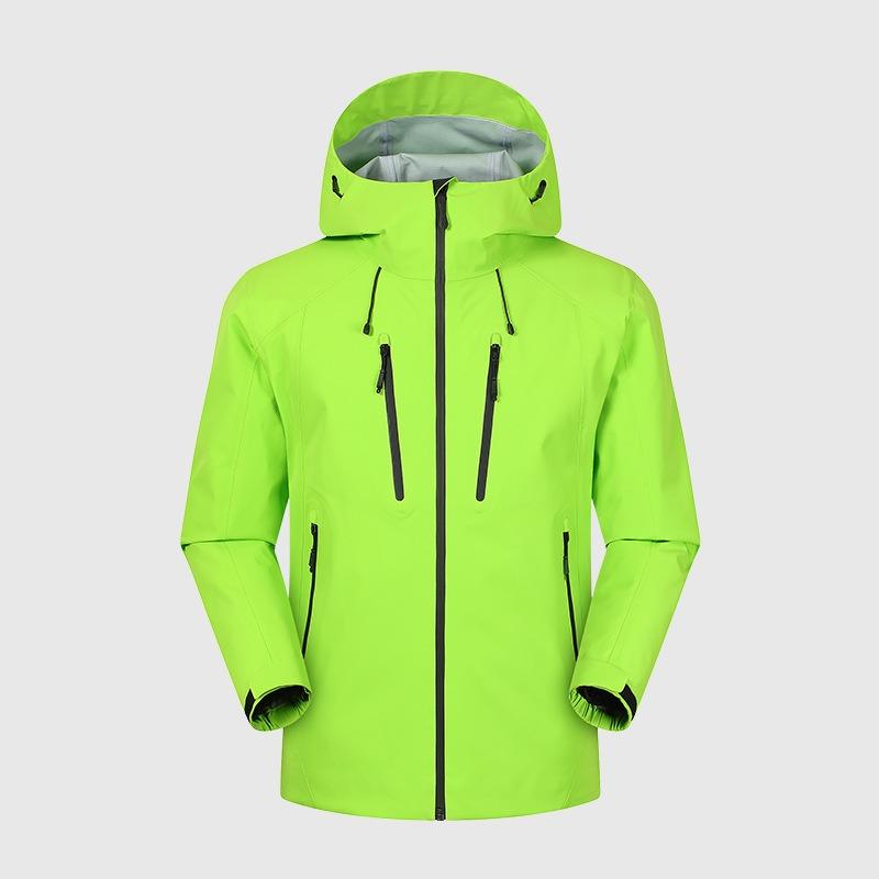 National Standard First-class Jacket Men's and Women's Outdoor Functional Waterproof Jacket Couple Spring and Autumn Windproof Hooded Jacket