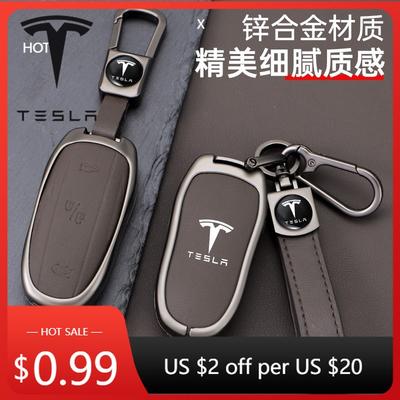 Autocolant Auto 2025 Nou Aliaj de Zinc Piele Toc Cheie Inteligentă Telecomandă Carcasă Capac Geantă Suport Pentru Tesla Model X Model M Pro