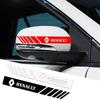 2PCS Car Rearview Mirror Logo Sticker Vinyl Film Decoration Decals For Renault Megane 2 3 4 RS Grand Scenic Clio 4 Captur Duster RR2