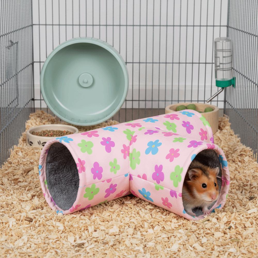 Warm Guinea Pig Tunnel House Thickened Hamster Tunnel Habitat Guinea Pig Hiding Cave Exercising