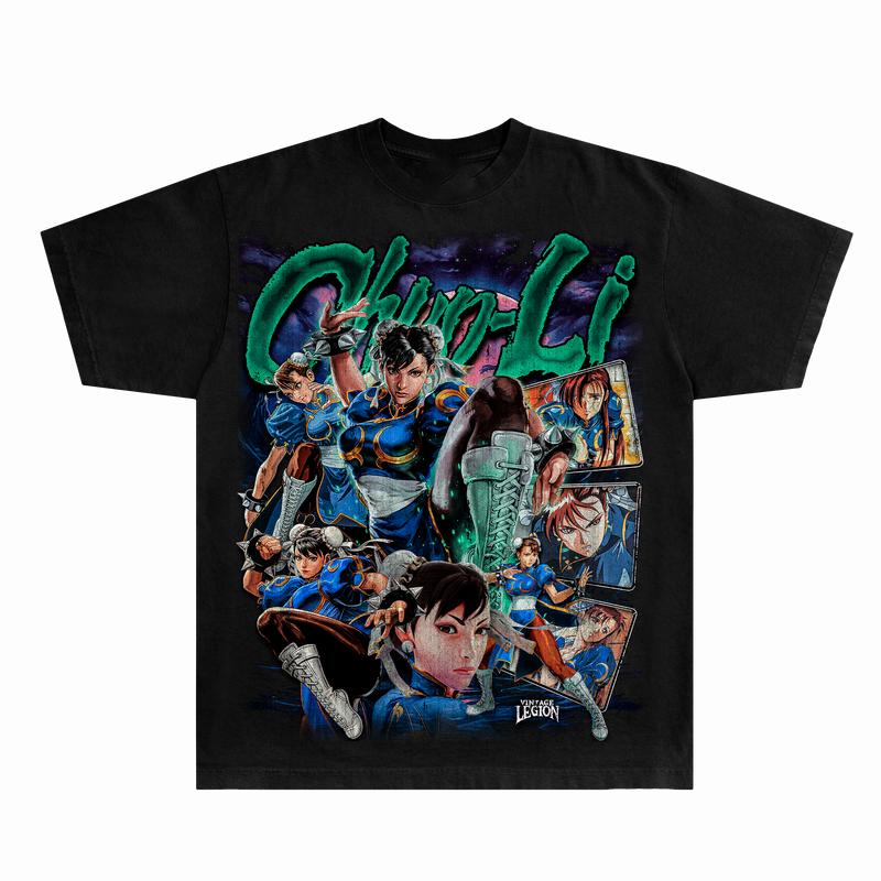 

Chun-Li Street Fighter Game Merchandise Pattern Printing Summer Luxury Brand Pure Cotton Men s and Women s T-shirt Short Sleeve 4XL