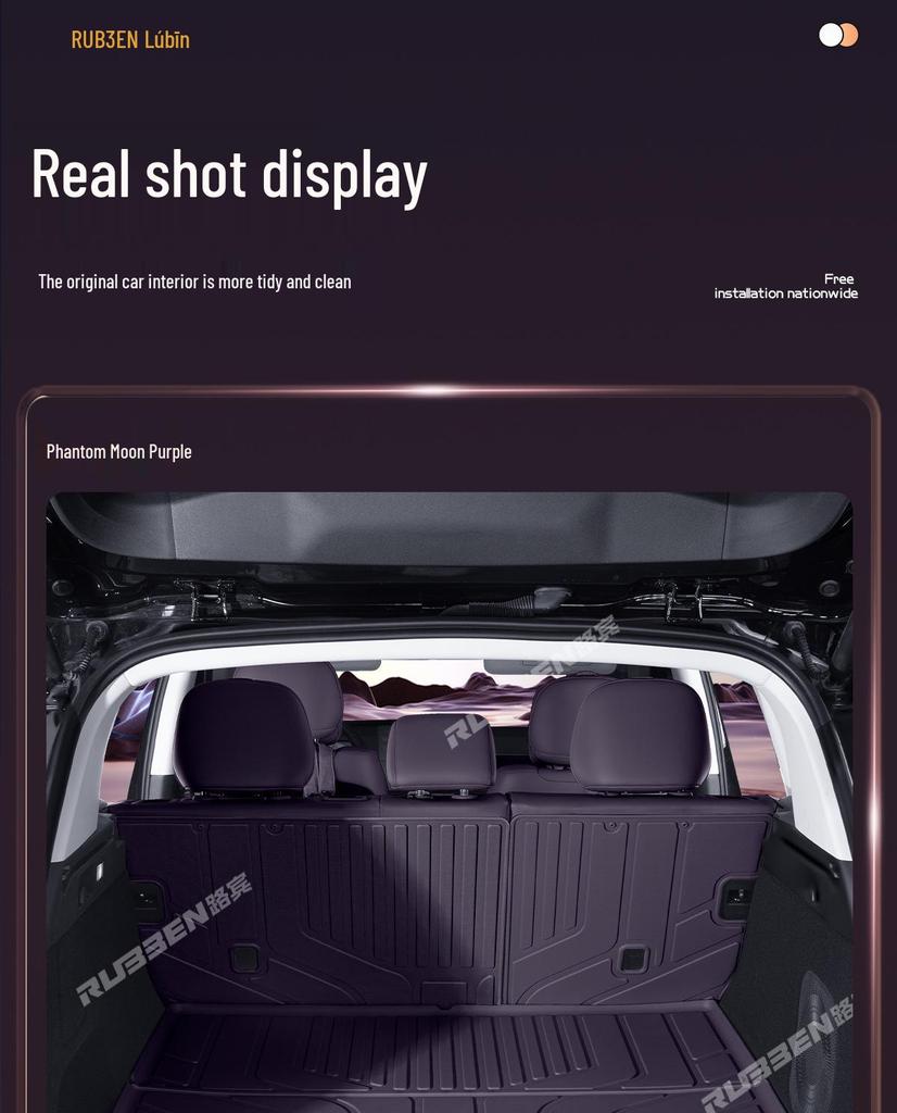 Leapmotor B01 Trunk Mat TPE: Waterproof, Semi-Enclosed Tail Box Mat for 25 Models