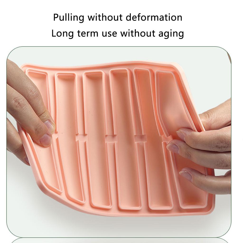 2Pcs Food Grade Silicone Ice Cube Tray Long Cylinder Ice Cube Mold Reusable Ice Maker for Soup Freezer Wine Juice