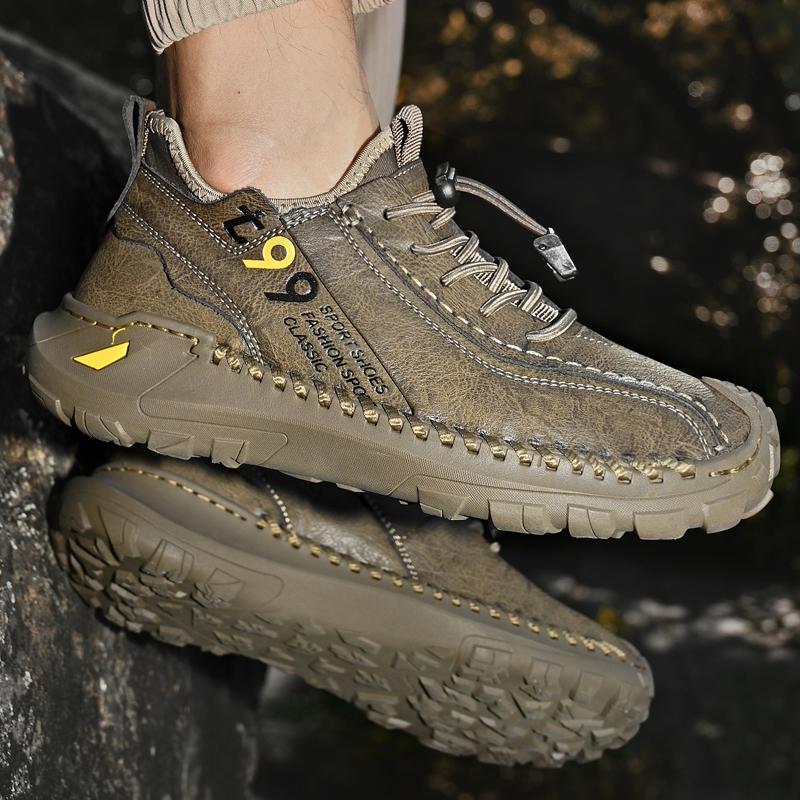 Men's Casual Shoes Versatile Genuine Leather Male Sports Shoes Leisure Soft Soles Sneakers Outdoor Men Treking Footwear Trainers