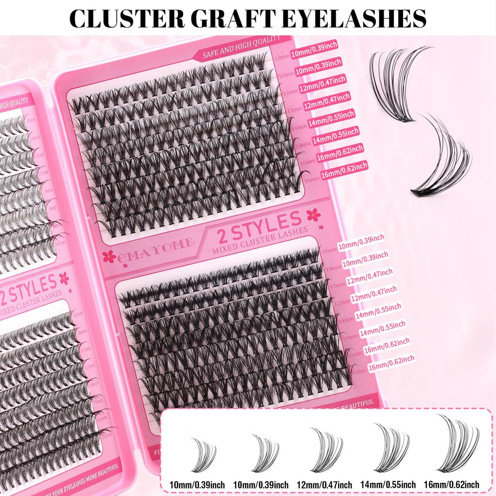 640 Clusters Diy Multi-Hair Eyelash Book Natural Thick D Song Segmented False Eyelash Set