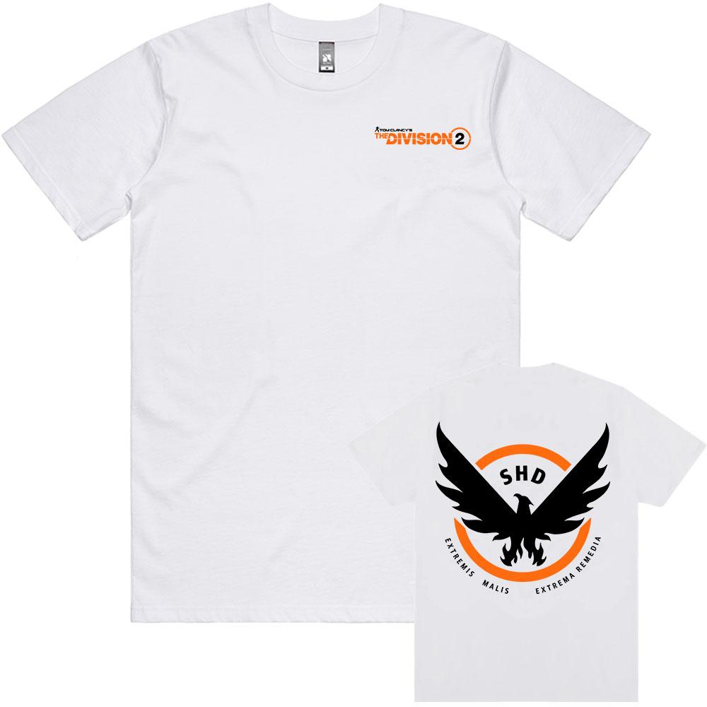 Tom Clancy's The Division 2 SHD T-Shirt Rundhals Kurzarm Lässiges Lockeres T-Shirts Herren Damen Kleidung Spieldesign Grafik T-Shirt