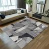 Black and White Geometric Non-Slip Area Rug, Abstract Line Pattern Carpet for Mid-Century Modern and Boho Homes