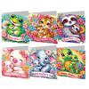 6Pcs Colorful Pattern DIY Diamond Painting Greeting Card with Envelope Diamond Birthday Blessing Card for Friend Family Lover