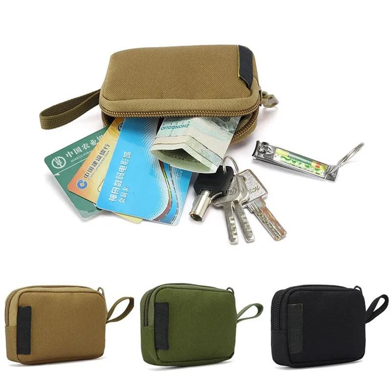 Portable Waterproof Edc Pouch Hunting Outdoor Waist Bag Nylon Tactical Mini Wallet Card Bag Small Pocket Key Pouch Money Bag
